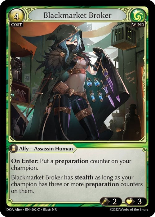 Image for Blackmarket Broker (202) (Dawn of Ashes Alter Edition) - Grand Archive TCG