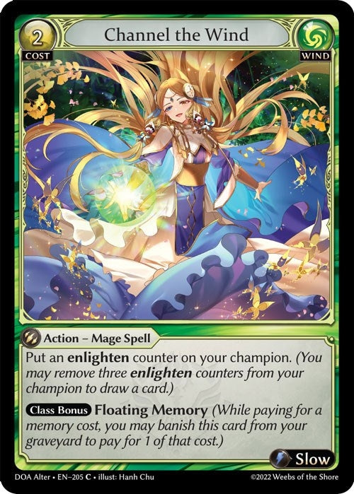 Image for Channel the Wind (205) (Dawn of Ashes Alter Edition) - Grand Archive TCG