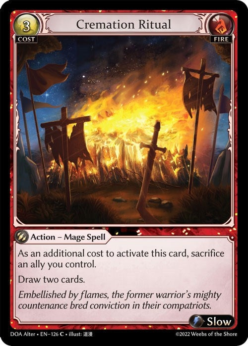 Image for Cremation Ritual (126) (Dawn of Ashes Alter Edition) - Grand Archive TCG