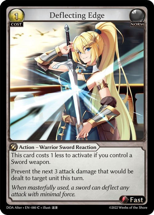 Image for Deflecting Edge (080) (Dawn of Ashes Alter Edition) - Grand Archive TCG