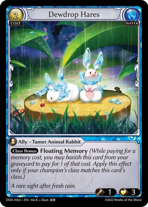 Image for Dewdrop Hares (166) (Dawn of Ashes Alter Edition) - Grand Archive TCG