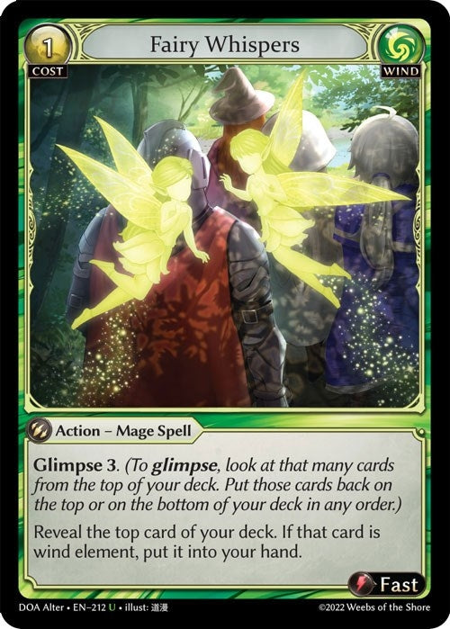 Image for Fairy Whispers (212) (Dawn of Ashes Alter Edition) - Grand Archive TCG