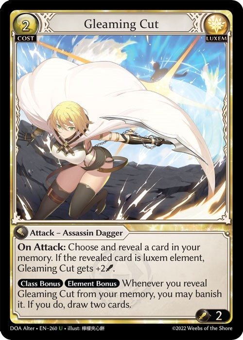 Image for Gleaming Cut (260) (Dawn of Ashes Alter Edition) - Grand Archive TCG