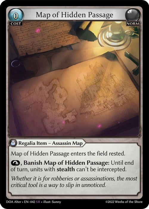 Image for Map of Hidden Passage (042) (Dawn of Ashes Alter Edition) - Grand Archive TCG