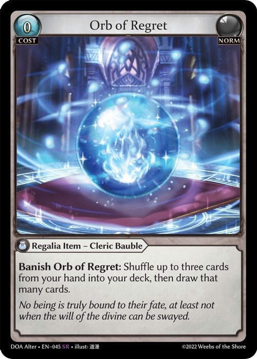 Image for Orb of Regret (045) (Dawn of Ashes Alter Edition) - Grand Archive TCG