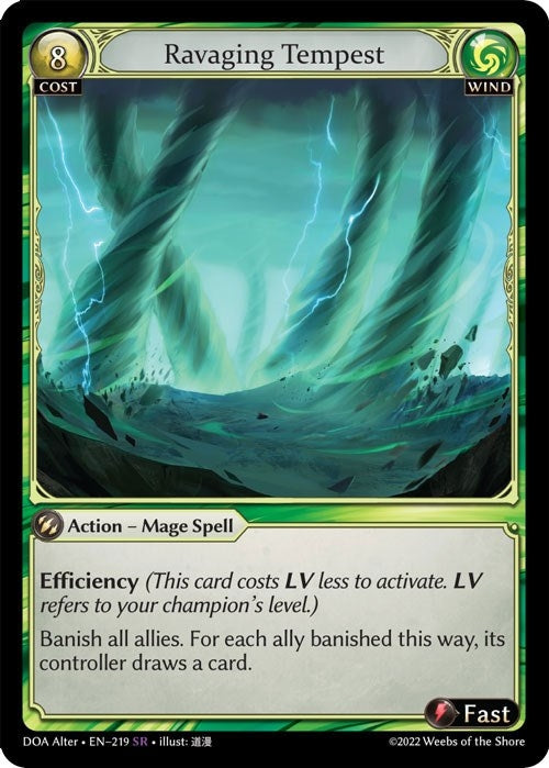 Image for Ravaging Tempest (219) (Dawn of Ashes Alter Edition) - Grand Archive TCG