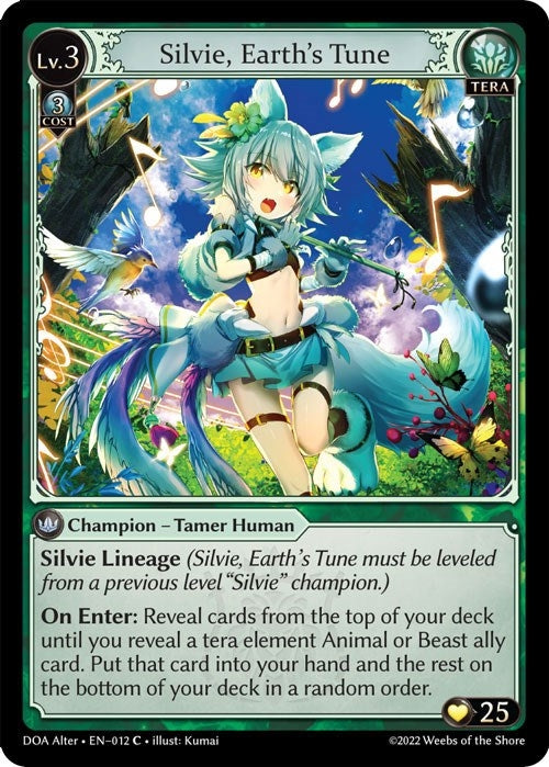 Image for Silvie, Earth's Tune (012) (Dawn of Ashes Alter Edition) - Grand Archive TCG
