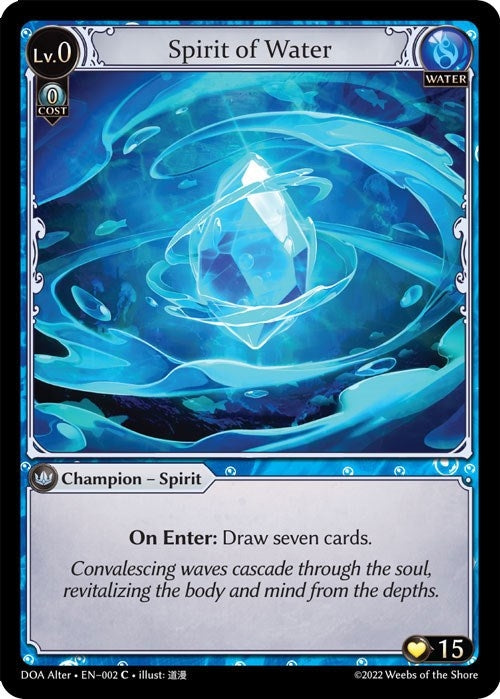 Image for Spirit of Water (002) (Dawn of Ashes Alter Edition) - Grand Archive TCG