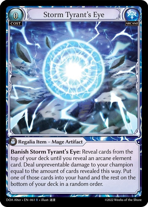 Image for Storm Tyrant's Eye (061) (Dawn of Ashes Alter Edition) - Grand Archive TCG