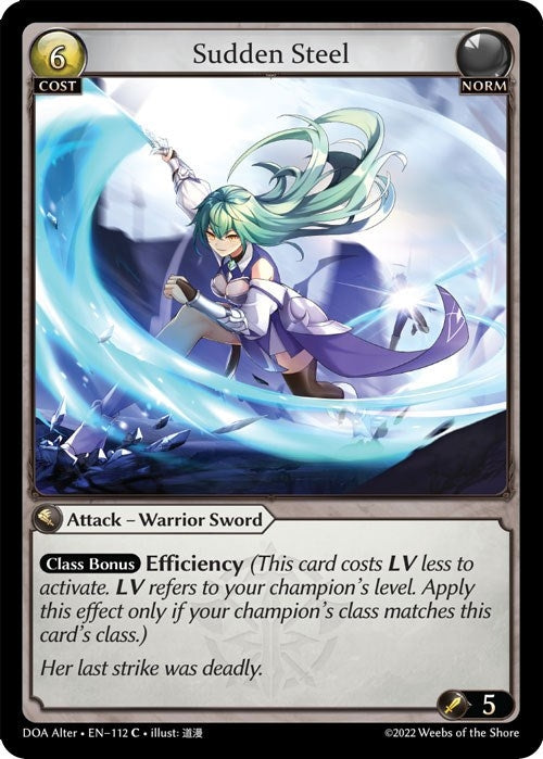 Image for Sudden Steel (112) (Dawn of Ashes Alter Edition) - Grand Archive TCG