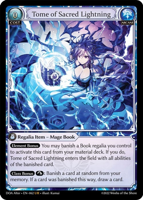 Image for Tome of Sacred Lightning (062) (Dawn of Ashes Alter Edition) - Grand Archive TCG