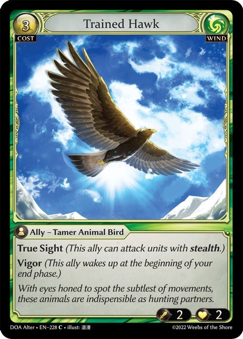 Image for Trained Hawk (228) (Dawn of Ashes Alter Edition) - Grand Archive TCG