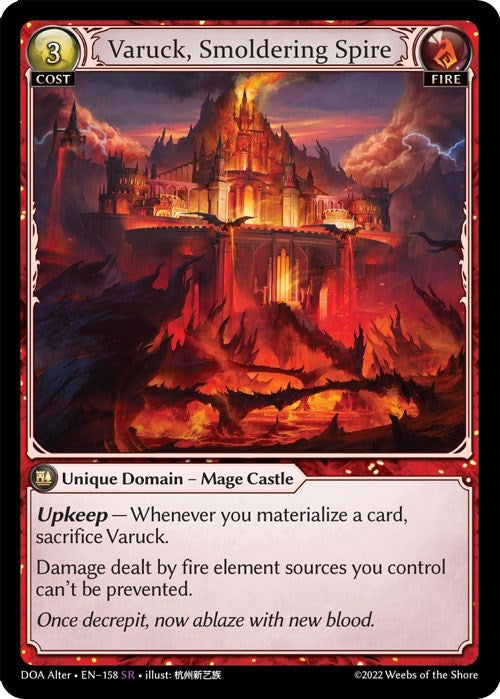 Image for Varuck, Smoldering Spire (158) (Dawn of Ashes Alter Edition) - Grand Archive TCG