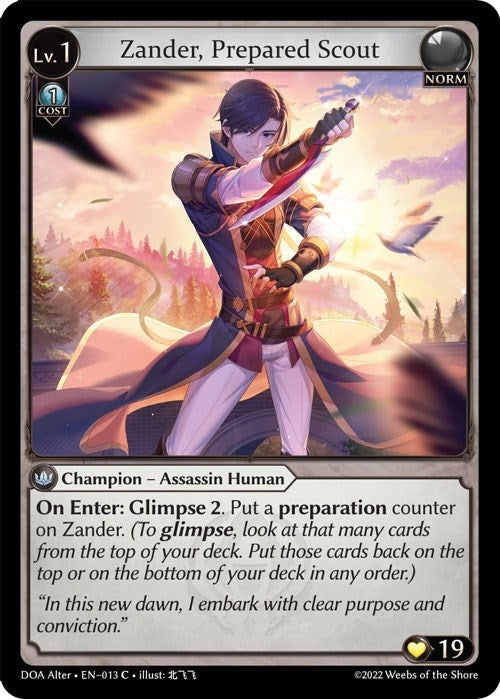 Image for Zander, Prepared Scout (013) (Dawn of Ashes Alter Edition) - Grand Archive TCG