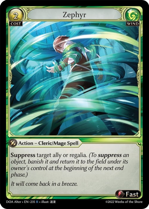 Image for Zephyr (235) (Dawn of Ashes Alter Edition) - Grand Archive TCG