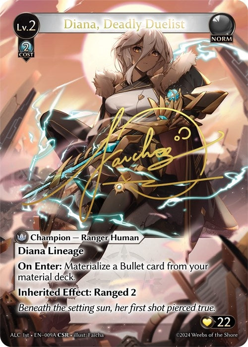 Image for Diana, Deadly Duelist (CSR) (009A) (ALC1E) (009A) (Alchemical Revolution) - Grand Archive TCG