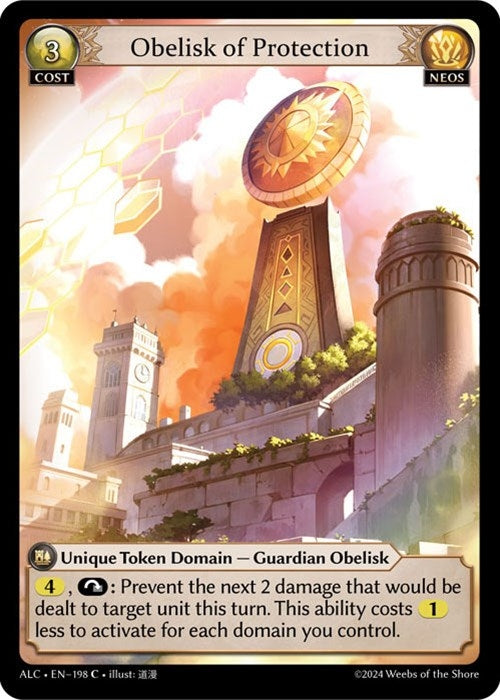 Image for Obelisk of Protection (198) (Alchemical Revolution) - Grand Archive TCG