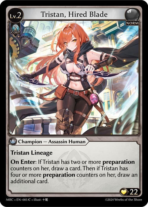 Image for Tristan, Hired Blade (005) (Mercurial Heart) - Grand Archive TCG