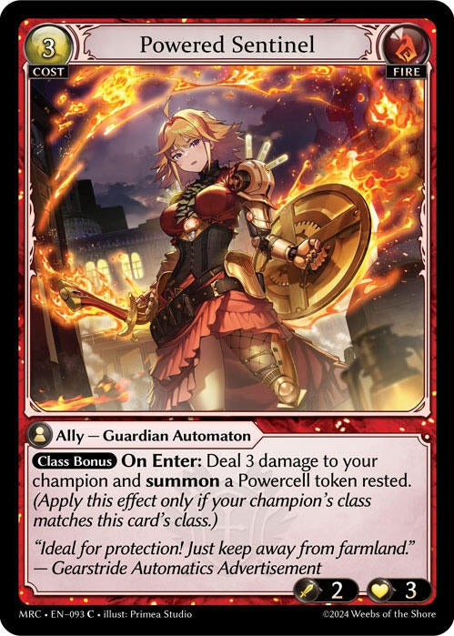 Image for Powered Sentinel (093) (Mercurial Heart) - Grand Archive TCG