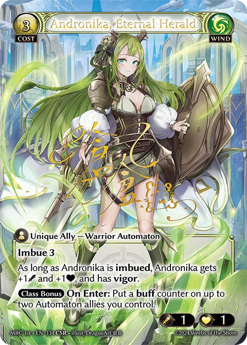 Image for Andronika, Eternal Herald (CSR) (134) (Mercurial Heart) - Grand Archive TCG