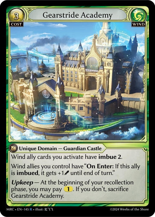 Image for Gearstride Academy (145) (Mercurial Heart) - Grand Archive TCG