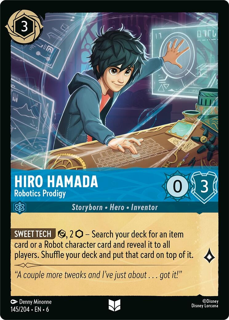Image for Hiro Hamada - Robotics Prodigy (145/204) (Azurite Sea) - Disney Lorcana