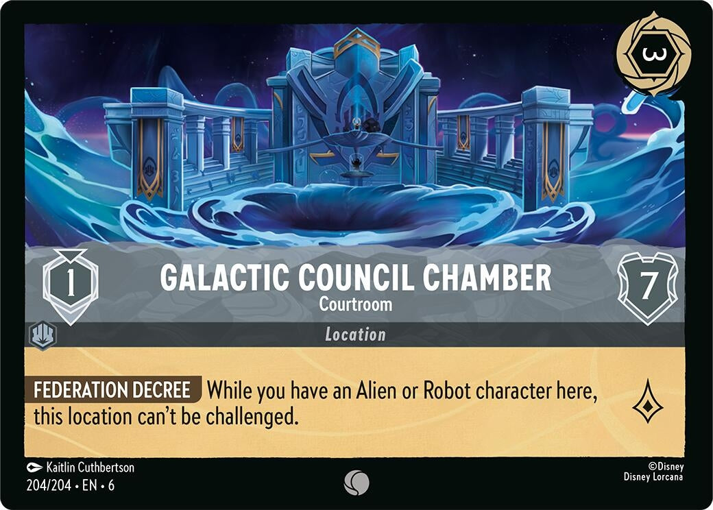 Image for Galactic Council Chamber - Courtroom (204/204) (Azurite Sea) - Disney Lorcana