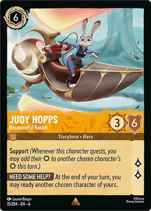 Image for Judy Hopps - Resourceful Rabbit (15/204) (Azurite Sea) - Disney Lorcana