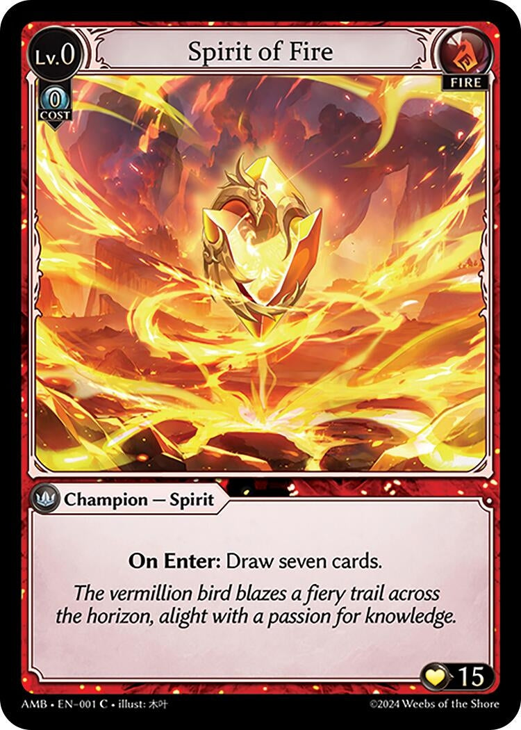 Image for Spirit of Fire (001) (Mortal Ambition) - Grand Archive TCG