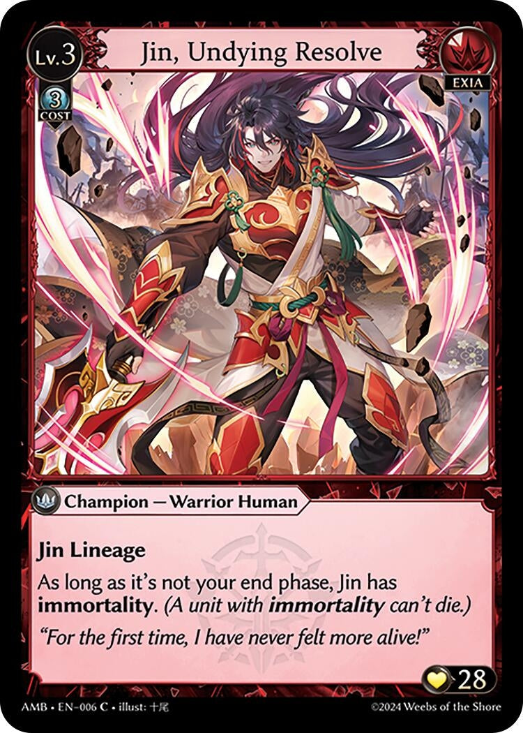 Image for Jin, Undying Resolve (006) (Mortal Ambition) - Grand Archive TCG