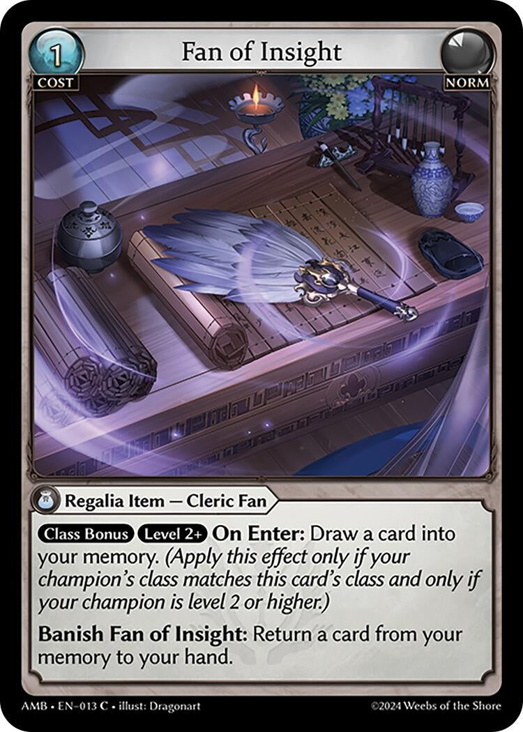 Image for Fan of Insight (013) (Mortal Ambition) - Grand Archive TCG