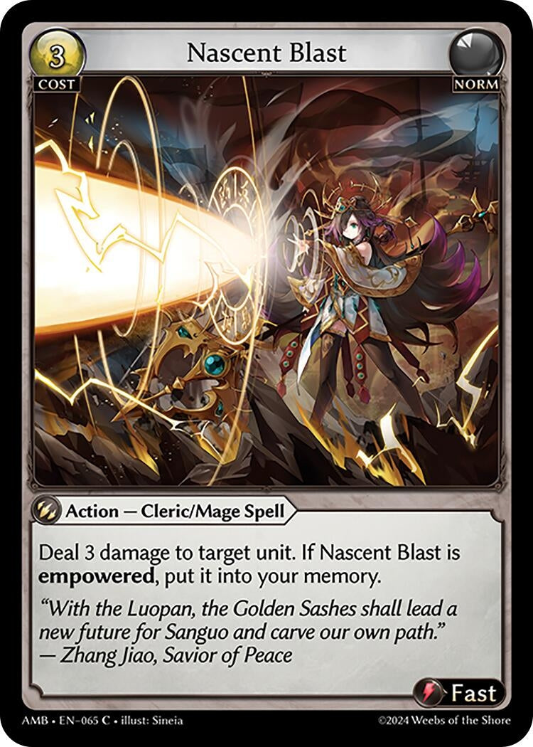 Image for Nascent Blast (065) (Mortal Ambition) - Grand Archive TCG