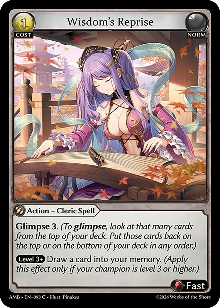 Image for Wisdom's Reprise (093) (Mortal Ambition) - Grand Archive TCG