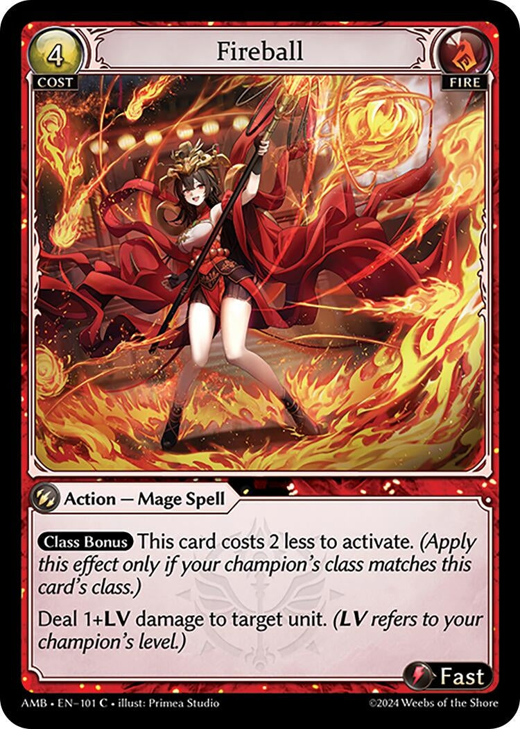 Image for Fireball (101) (Mortal Ambition) - Grand Archive TCG