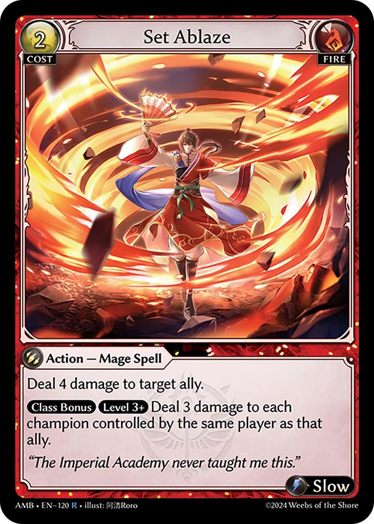 Image for Set Ablaze (120) (Mortal Ambition) - Grand Archive TCG