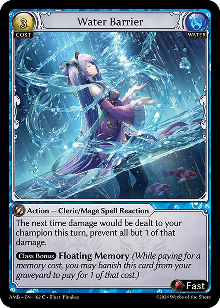 Image for Water Barrier (162) (Mortal Ambition) - Grand Archive TCG