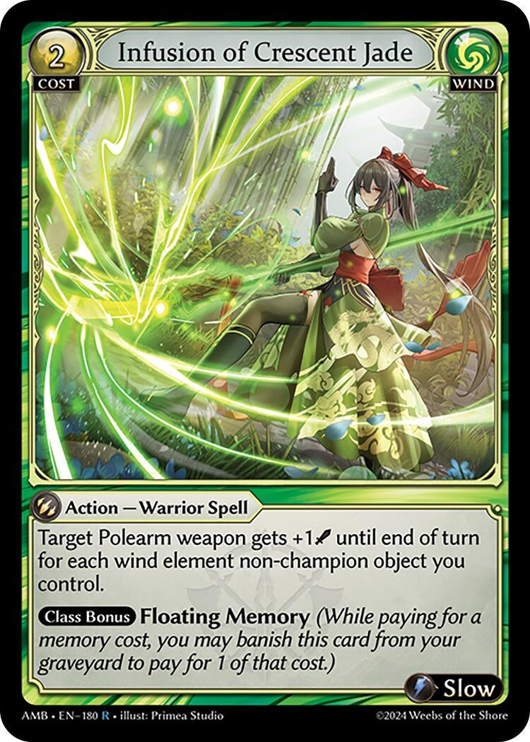 Image for Infusion of Crescent Jade (180) (Mortal Ambition) - Grand Archive TCG