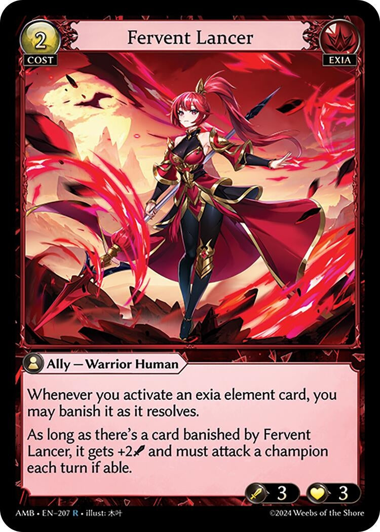Image for Fervent Lancer (207) (Mortal Ambition) - Grand Archive TCG
