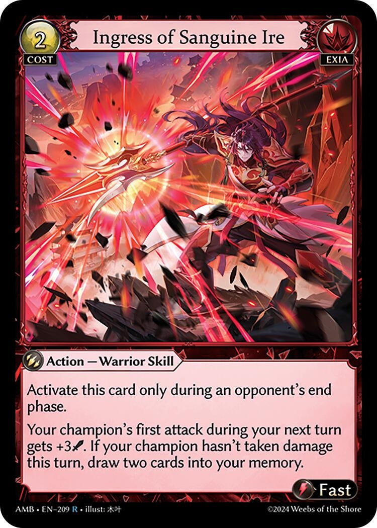 Image for Ingress of Sanguine Ire (209) (Mortal Ambition) - Grand Archive TCG