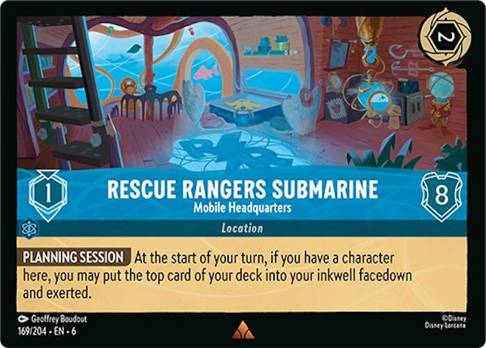 Image for Rescue Rangers Submarine - Mobile Headquarters (169/204) (Azurite Sea) - Disney Lorcana