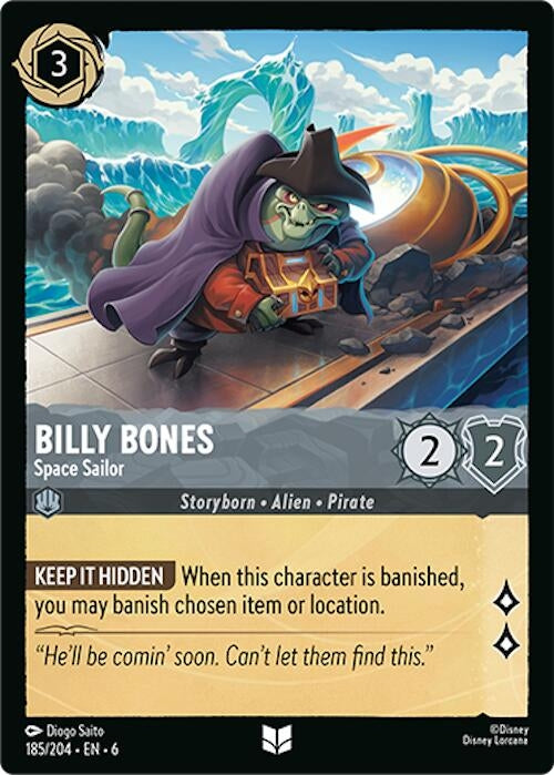Image for Billy Bones - Space Sailor (185/204) (Azurite Sea) - Disney Lorcana