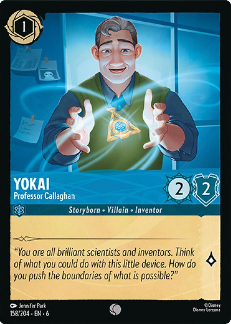 Image for Yokai - Professor Callaghan (158/204) (Azurite Sea) - Disney Lorcana