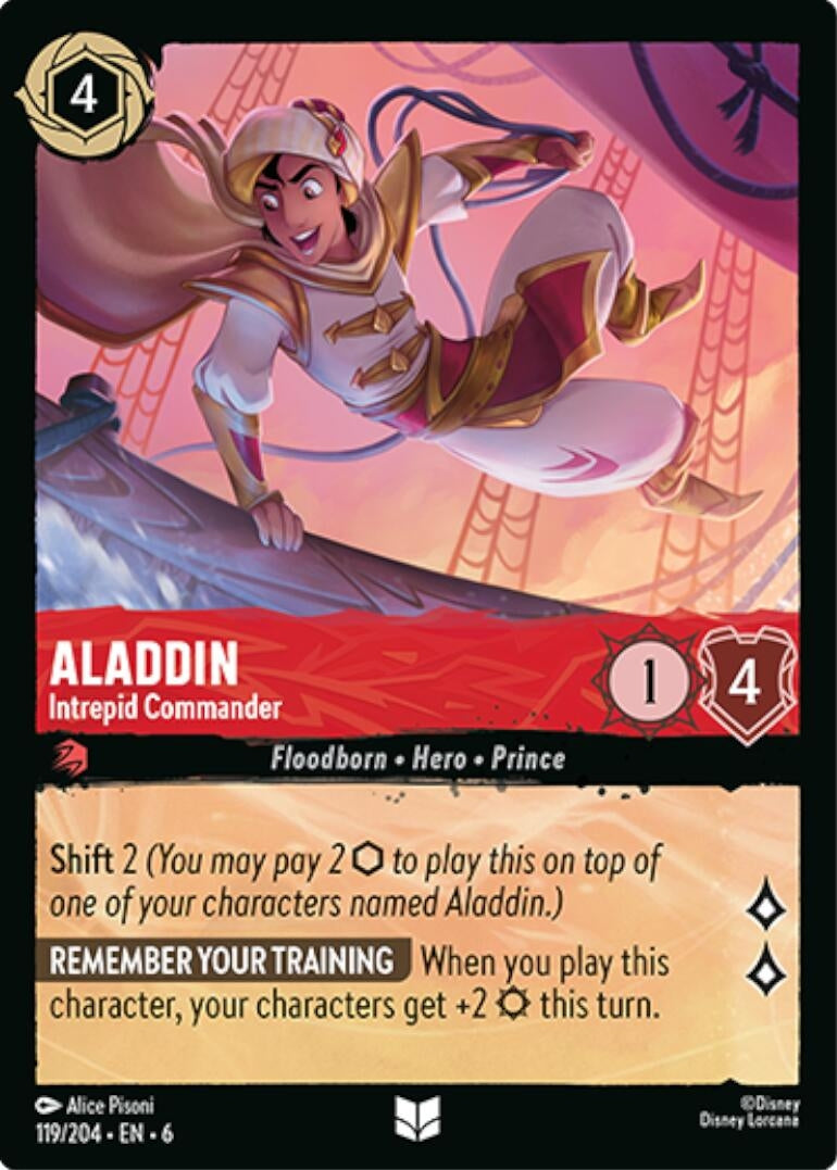 Image for Aladdin - Intrepid Commander (119/204) (Azurite Sea) - Disney Lorcana