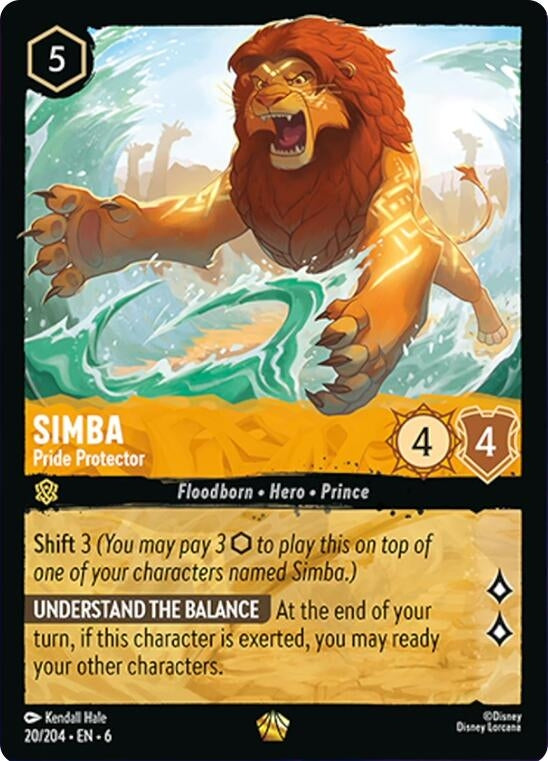 Image for Simba - Pride Protector (20/204) (Azurite Sea) - Disney Lorcana