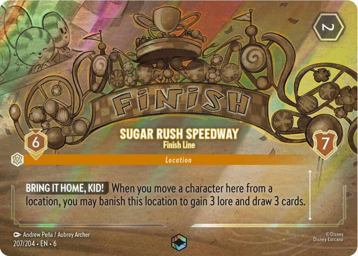 Image for Sugar Rush Speedway - Finish Line (Enchanted) (207/204) (Azurite Sea) - Disney Lorcana