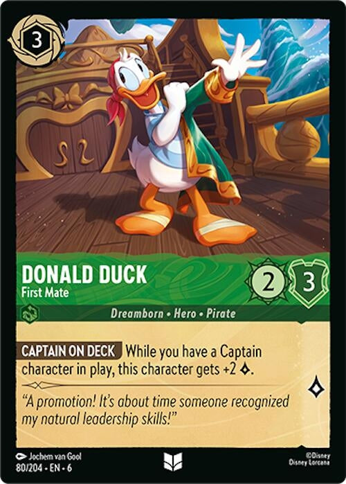 Image for Donald Duck - First Mate (80/204) (Azurite Sea) - Disney Lorcana