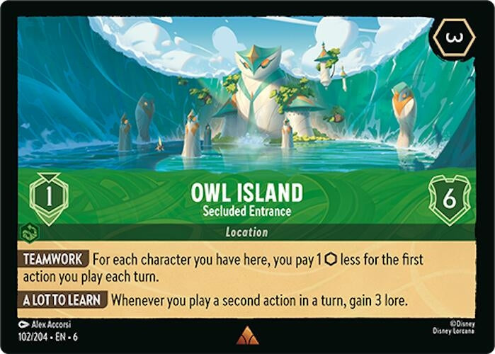 Image for Owl Island - Secluded Entrance (102/204) (Azurite Sea) - Disney Lorcana