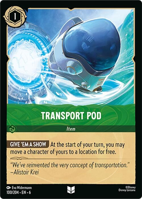 Image for Transport Pod (100/204) (Azurite Sea) - Disney Lorcana