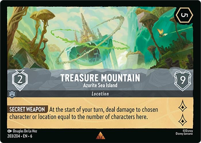 Image for Treasure Mountain - Azurite Sea Island (203/204) (Azurite Sea) - Disney Lorcana