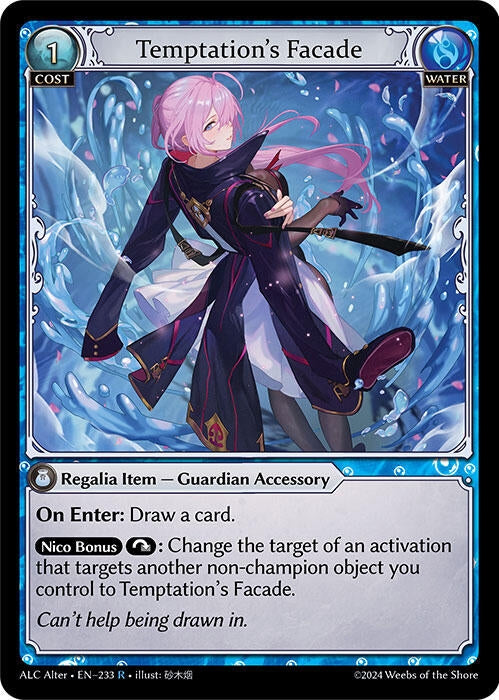 Image for Temptation's Facade (233) (Alchemical Revolution Alter Edition) - Grand Archive TCG